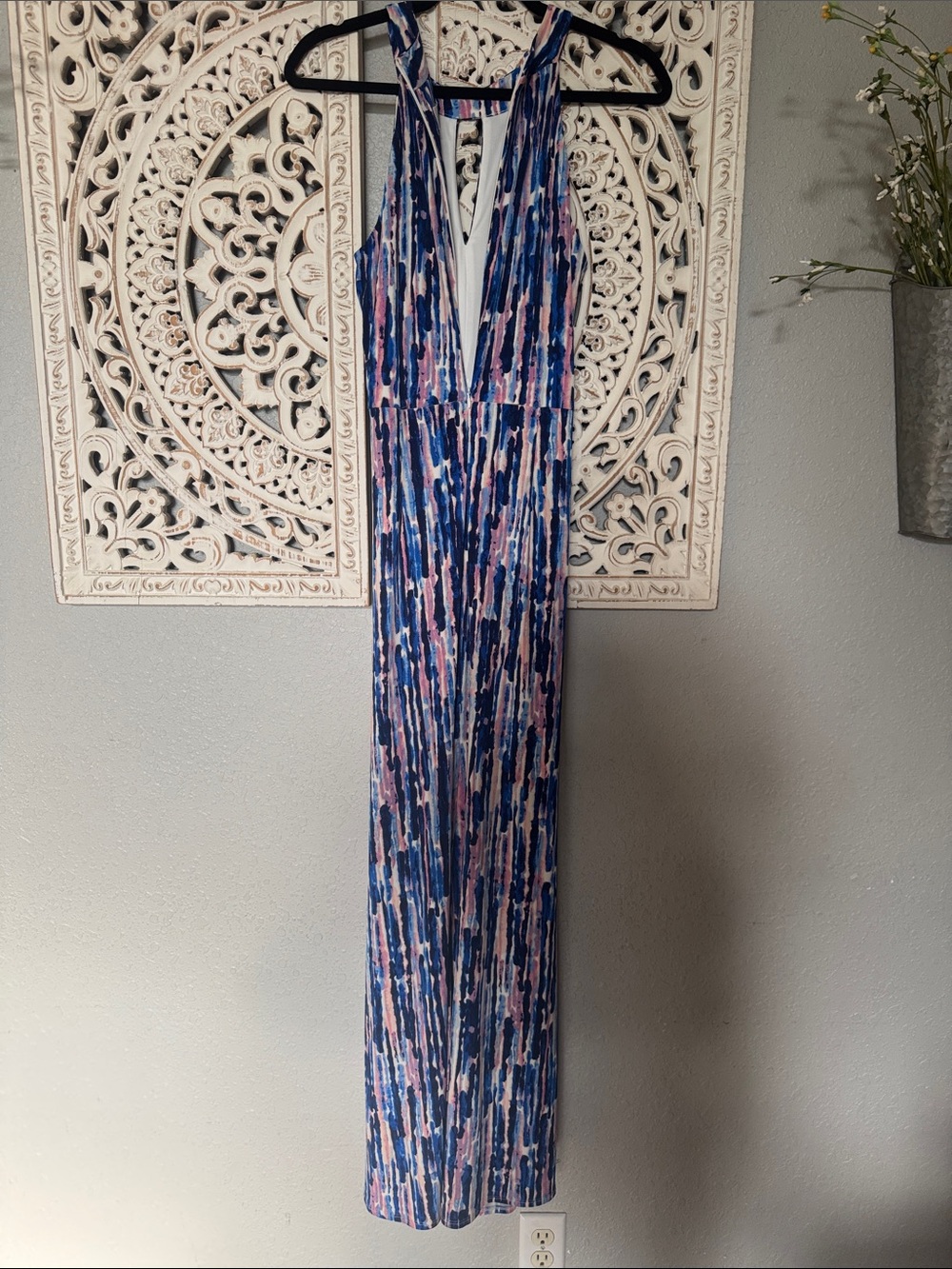 Eliza J Blue and Pink Abstract Maxi Dress - Picture 14 of 14